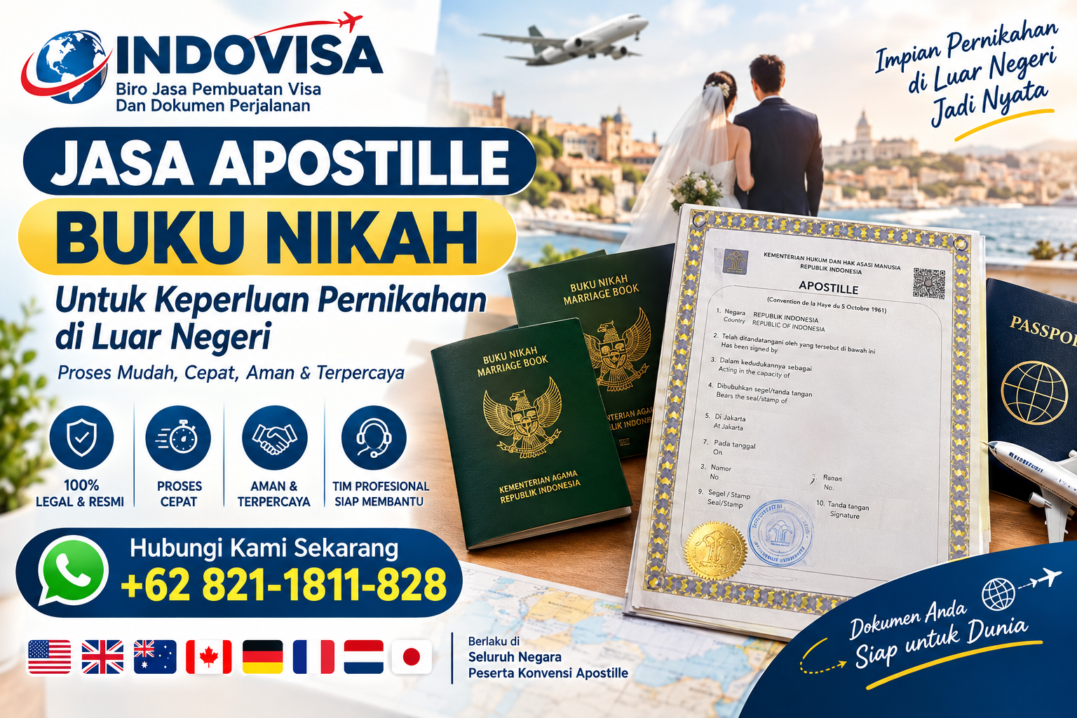Jasa Apostille Buku Nikah untuk Keperluan Pernikahan di Luar Negeri