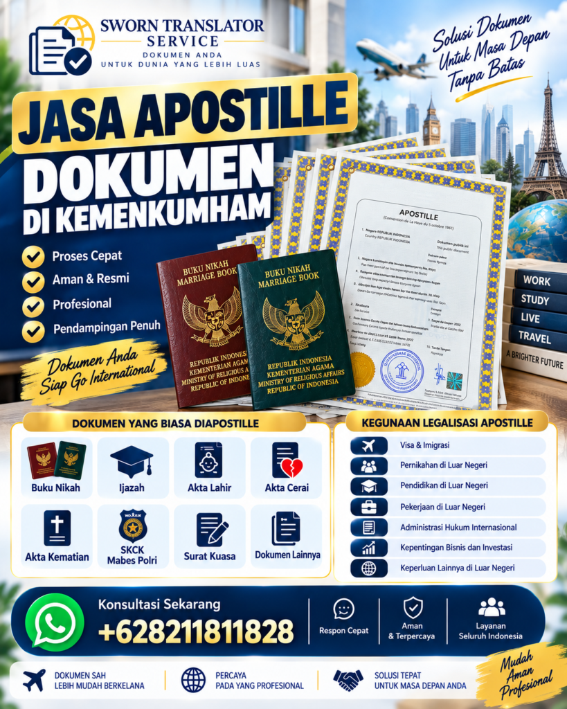 Jasa Legalisasi Apostille Dokumen Di Kemenkumham