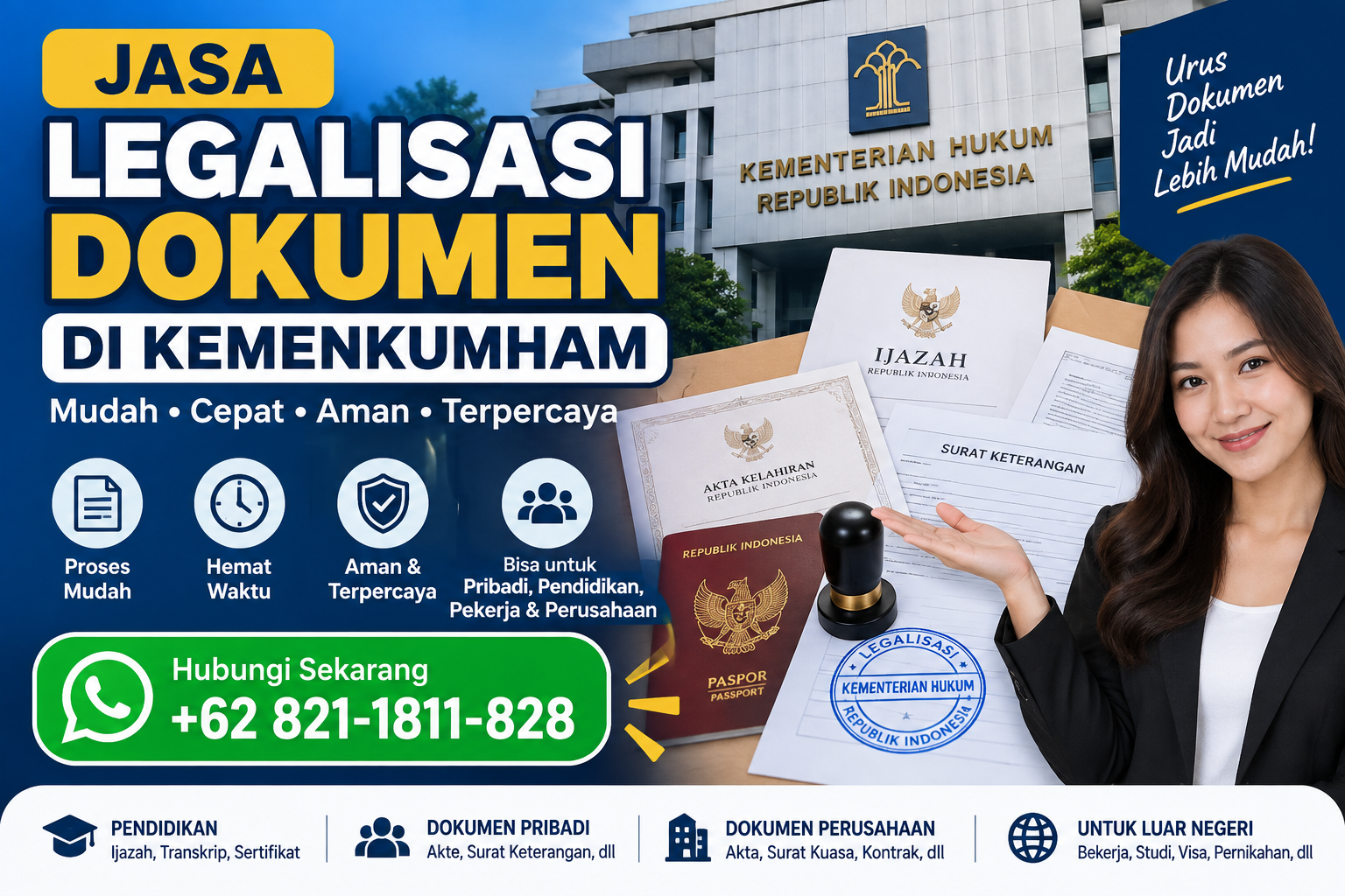 Jasa Legalisasi Dokumen di Kemenkumham