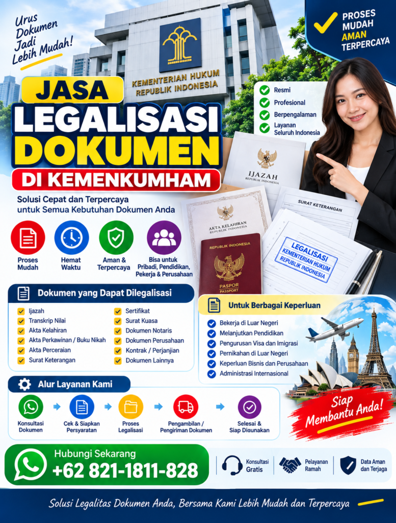 Jasa Legalisir Dokumen Di Kemenkumham