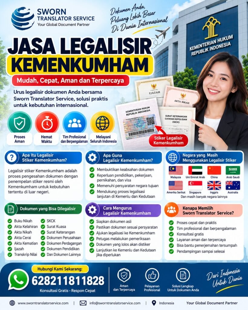Jasa Legalisir Dokumen Di Kemenkumham