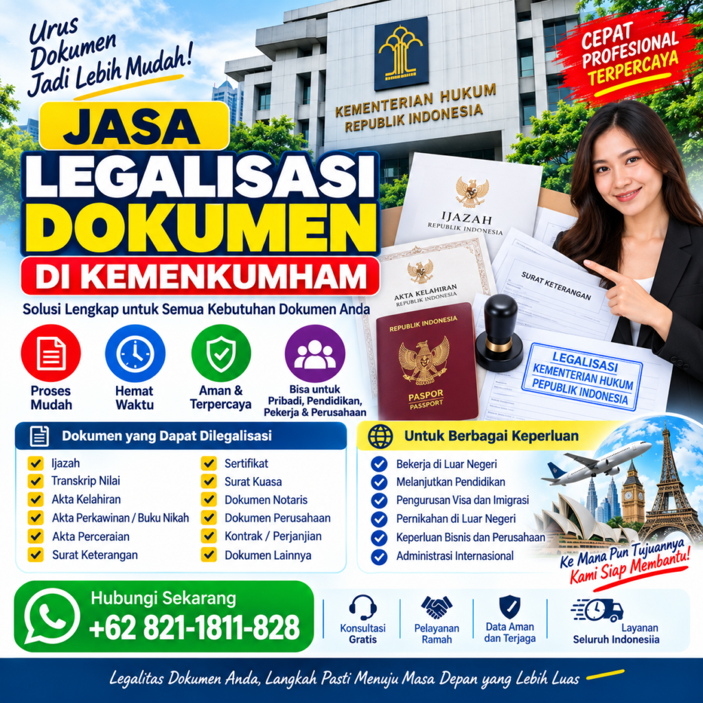 Jasa Pengurusan Legalisasi Kemenkumham